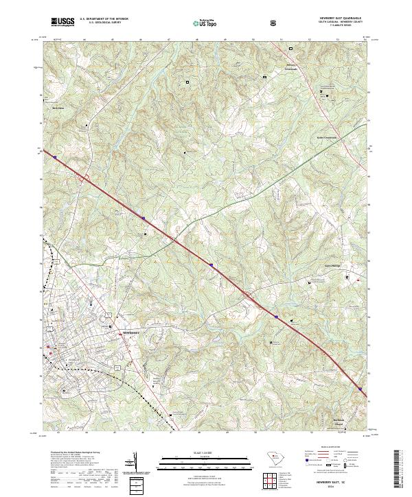 US Topo 7.5-minute map for Newberry East SC