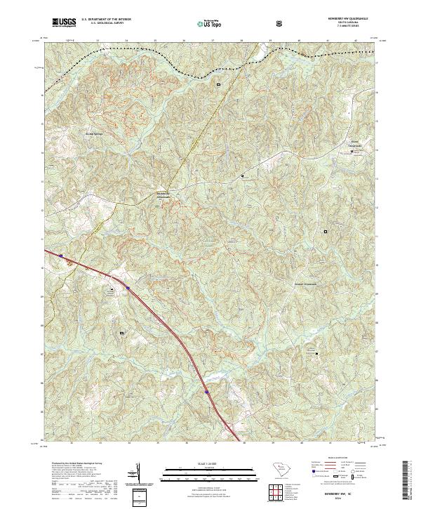 US Topo 7.5-minute map for Newberry NW SC