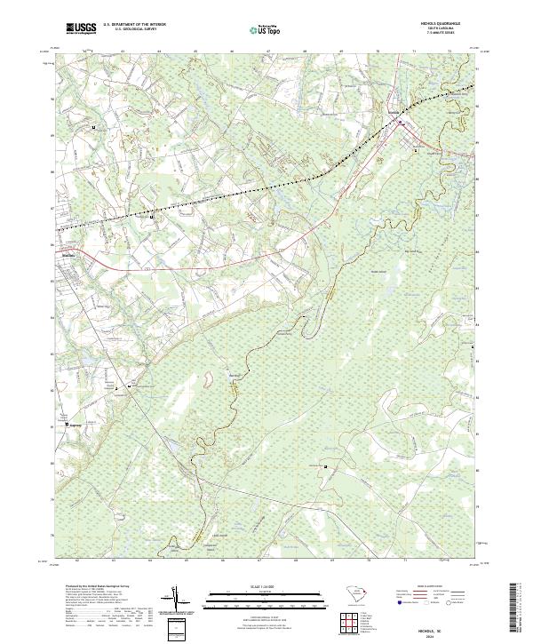 US Topo 7.5-minute map for Nichols SC