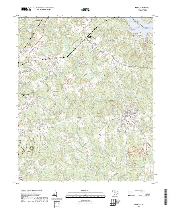 US Topo 7.5-minute map for Ninety Six SC