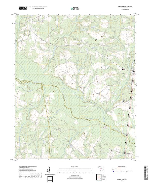 US Topo 7.5-minute map for Norway West SC