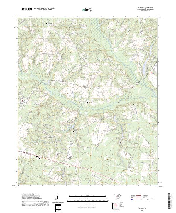 US Topo 7.5-minute map for Oakwood SC
