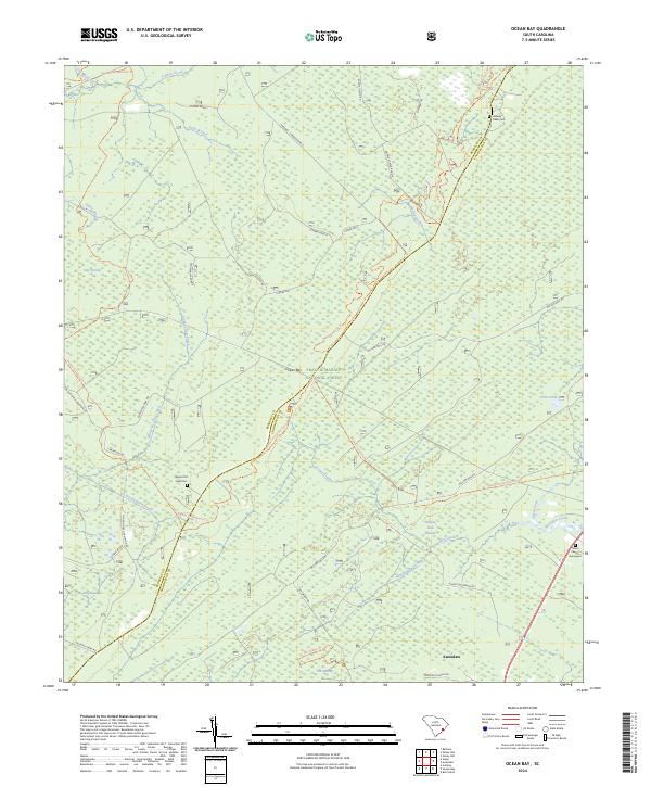 US Topo 7.5-minute map for Ocean Bay SC
