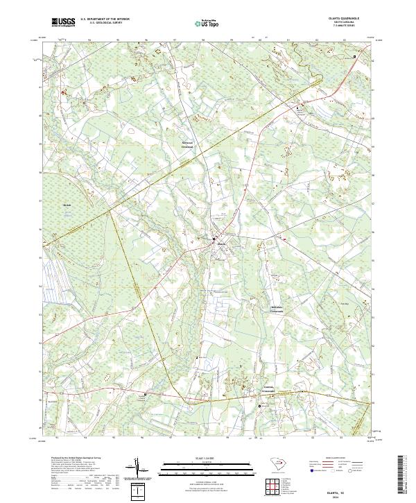 US Topo 7.5-minute map for Olanta SC