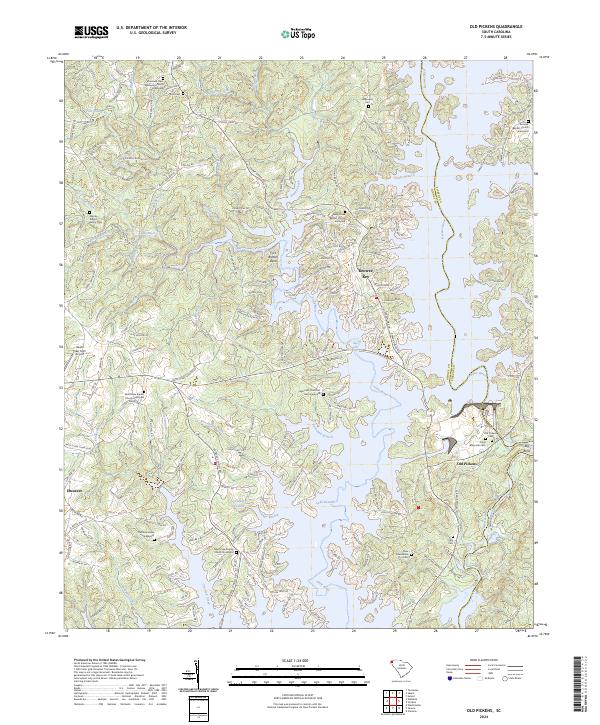 US Topo 7.5-minute map for Old Pickens SC