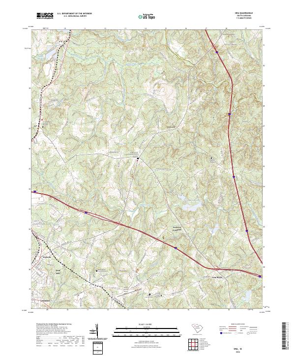 US Topo 7.5-minute map for Ora SC
