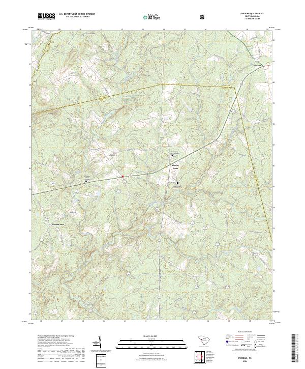 US Topo 7.5-minute map for Owdoms SC