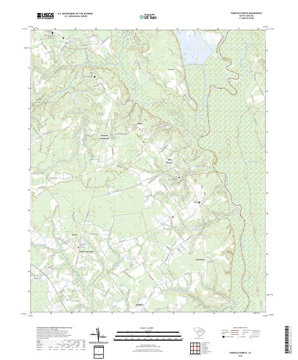 US Topo 7.5-minute map for Pamplico North SC