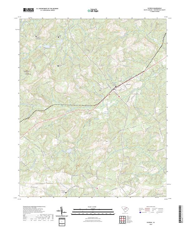 US Topo 7.5-minute map for Patrick SC