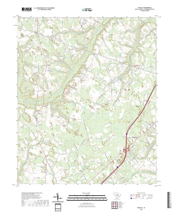 US Topo 7.5-minute map for Paxville SC
