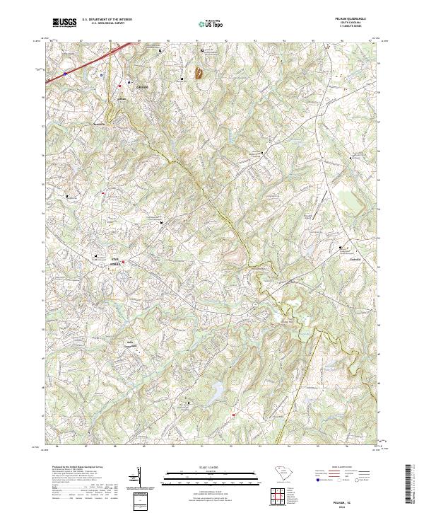 US Topo 7.5-minute map for Pelham SC