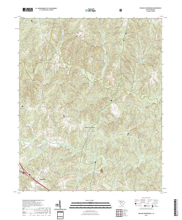 US Topo 7.5-minute map for Philson Crossroads SC