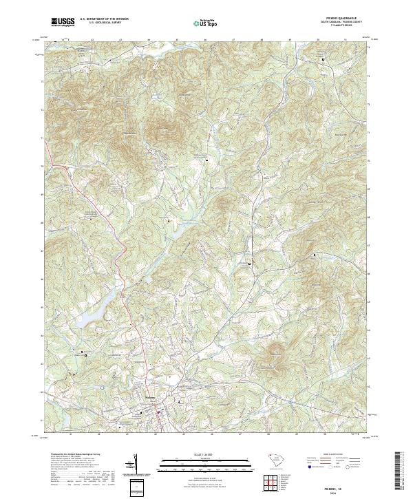 US Topo 7.5-minute map for Pickens SC