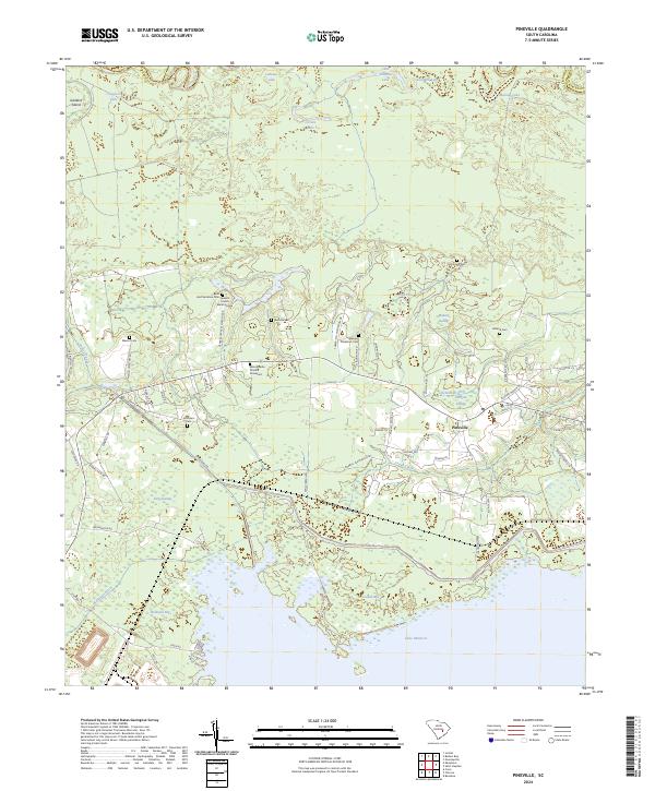 US Topo 7.5-minute map for Pineville SC