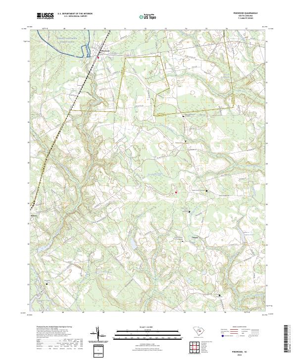 US Topo 7.5-minute map for Pinewood SC