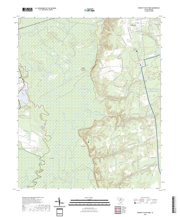 US Topo 7.5-minute map for Poinsett State Park SC