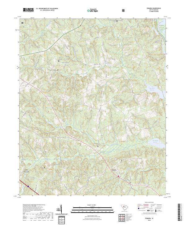 US Topo 7.5-minute map for Pomaria SC