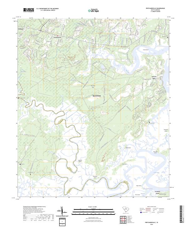 US Topo 7.5-minute map for Pritchardville SC
