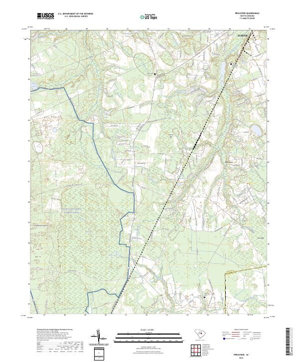 US Topo 7.5-minute map for Privateer SC