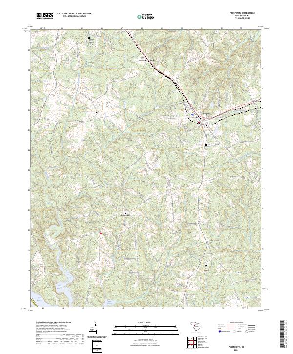 US Topo 7.5-minute map for Prosperity SC