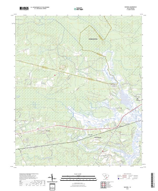 US Topo 7.5-minute map for Ravenel SC