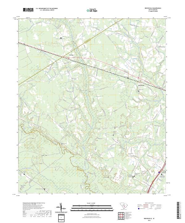 US Topo 7.5-minute map for Reevesville SC