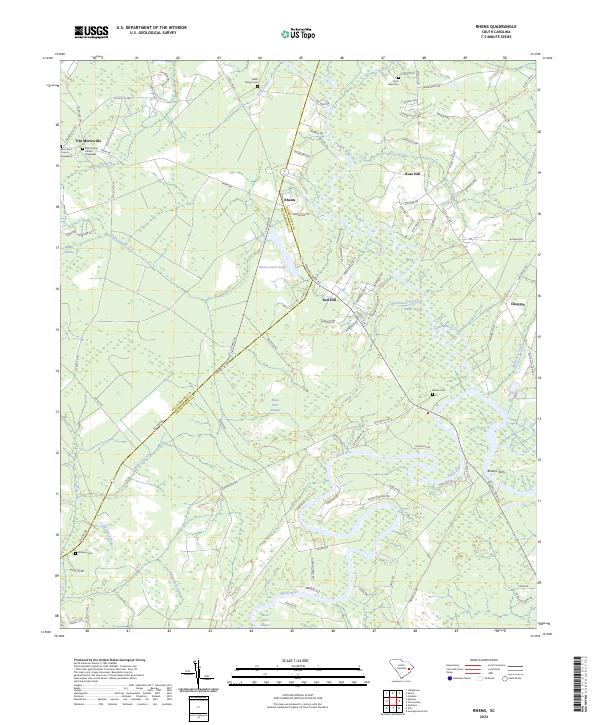 US Topo 7.5-minute map for Rhems SC