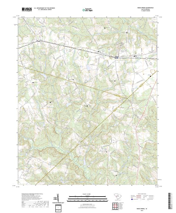 US Topo 7.5-minute map for Ridge Spring SC
