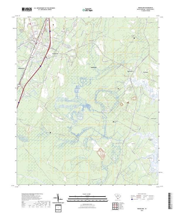 US Topo 7.5-minute map for Ridgeland SC