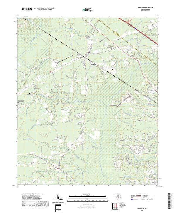 US Topo 7.5-minute map for Ridgeville SC