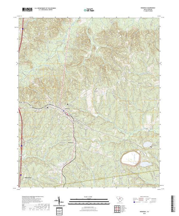 US Topo 7.5-minute map for Ridgeway SC