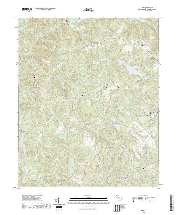 US Topo 7.5-minute map for Rion SC