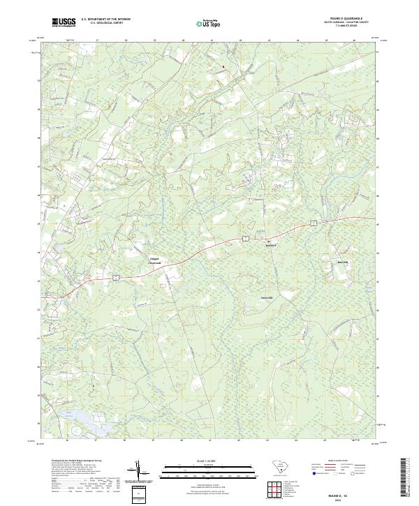 US Topo 7.5-minute map for Round O SC