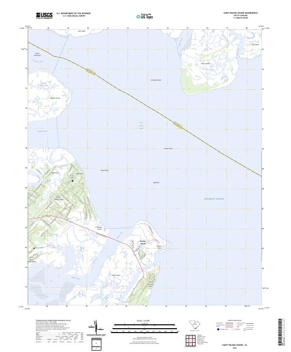 US Topo 7.5-minute map for Saint Helena Sound SC