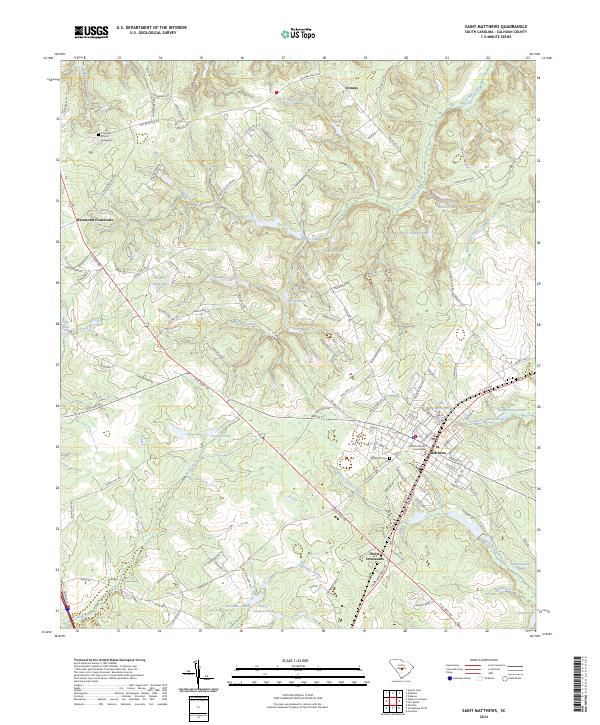 US Topo 7.5-minute map for Saint Matthews SC