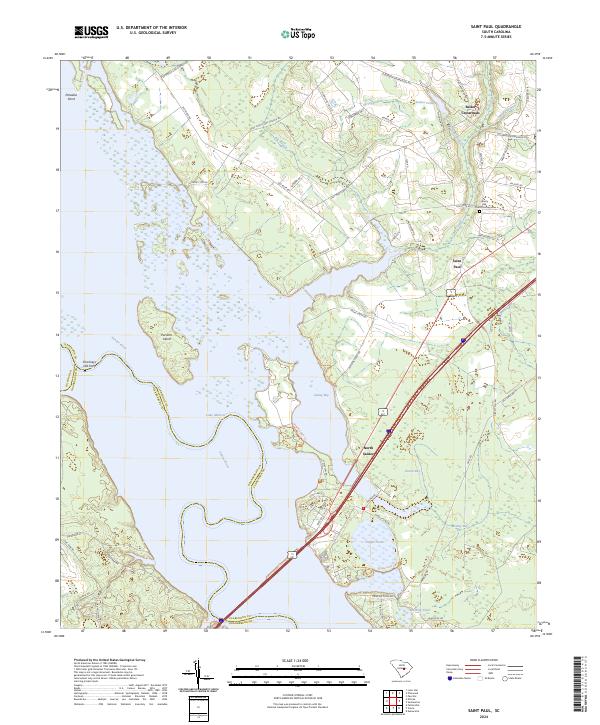 US Topo 7.5-minute map for Saint Paul SC