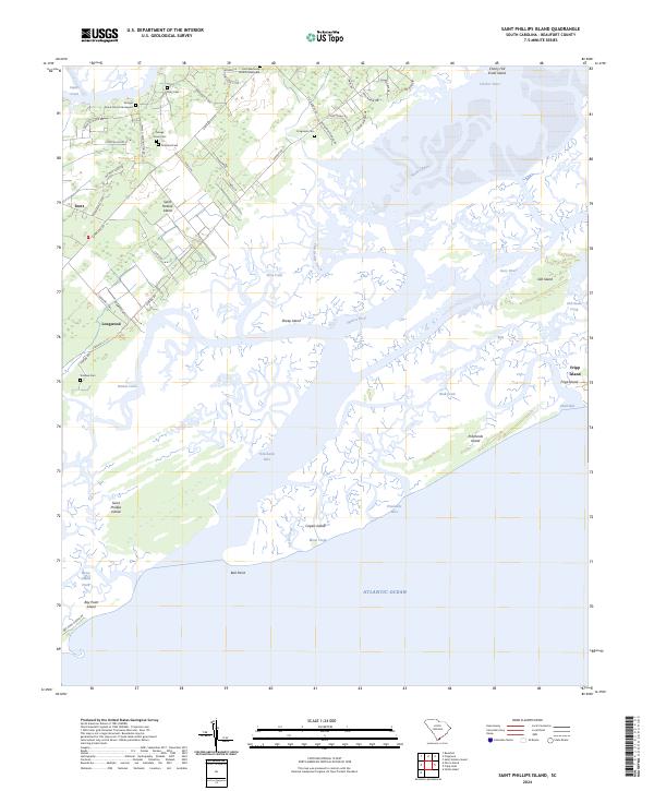 US Topo 7.5-minute map for Saint Phillips Island SC