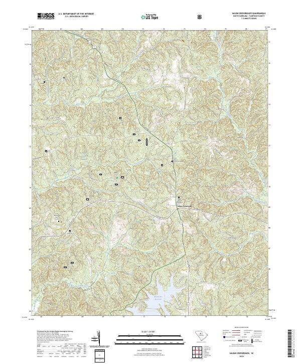 US Topo 7.5-minute map for Salem Crossroads SC