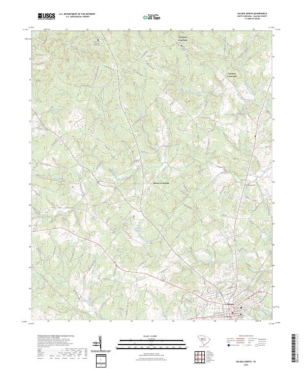 US Topo 7.5-minute map for Saluda North SC