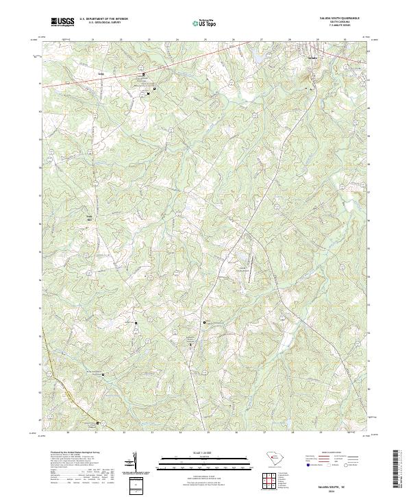 US Topo 7.5-minute map for Saluda South SC
