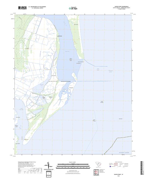 US Topo 7.5-minute map for Santee Point SC
