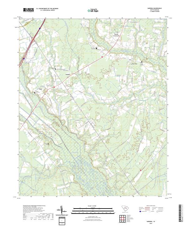 US Topo 7.5-minute map for Sardinia SC