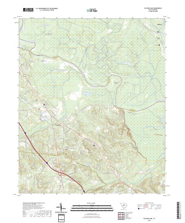 US Topo 7.5-minute map for Saylors Lake SC