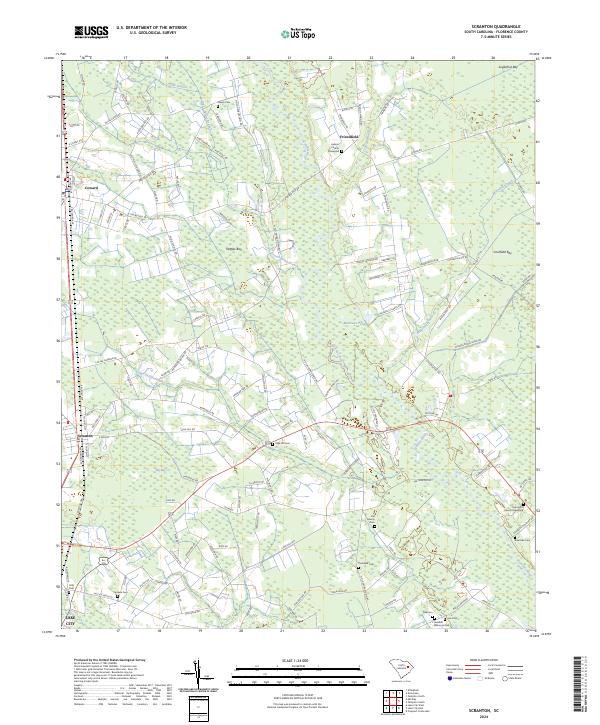 US Topo 7.5-minute map for Scranton SC