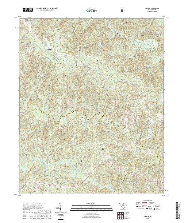US Topo 7.5-minute map for Sedalia SC