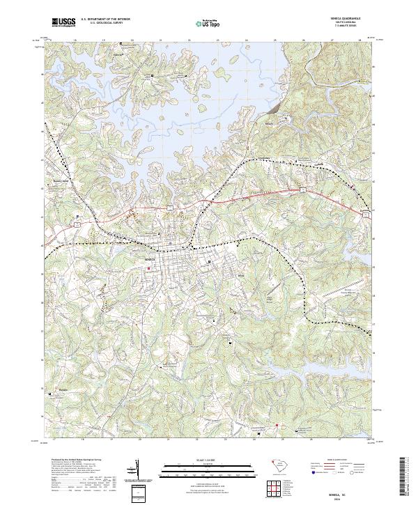 US Topo 7.5-minute map for Seneca SC
