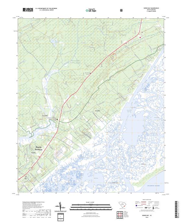 US Topo 7.5-minute map for Sewee Bay SC