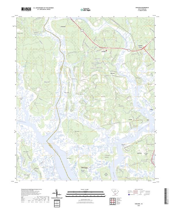 US Topo 7.5-minute map for Sheldon SC