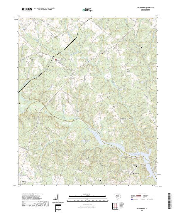 US Topo 7.5-minute map for Silverstreet SC