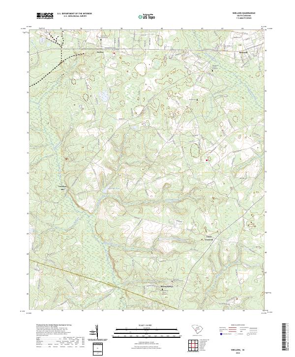 US Topo 7.5-minute map for Snelling SC